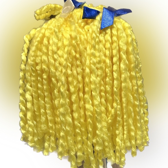 VTG FRIENDS 2b BLONDE SOFT DOLL POM POMS MEGAPHONE BUILD A BEAR BLUE - Picture 5 of 7